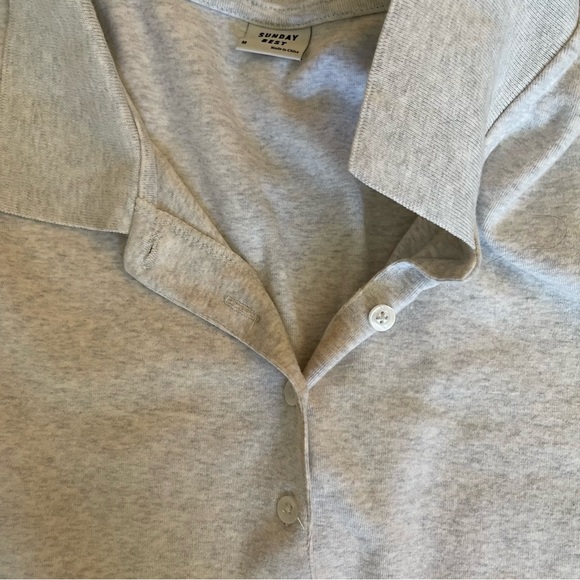 Aritzia Sunday Best grey collared t shirt - Picture 5 of 5